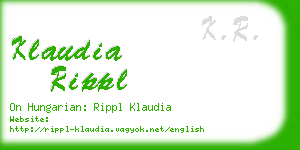 klaudia rippl business card